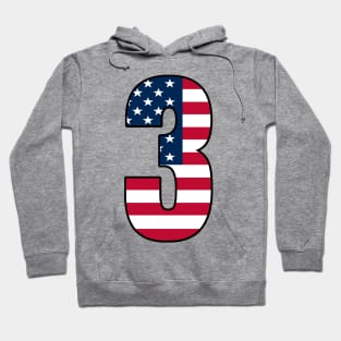 Number 3 Star Spangled Banner Hoodie